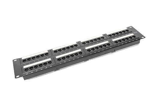 Cat6 UTPネットワークのパッチ盤48port 2U AMPのイーサネット パッチ盤0.4 - 0.7mmのコンダクターYH4016