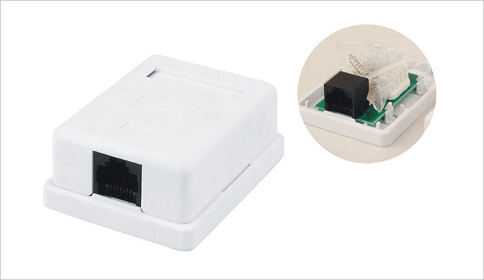 壁に取り付けられた単一の港の表面の台紙箱YH7015のためのRJ45ネットワーク台形ジャック