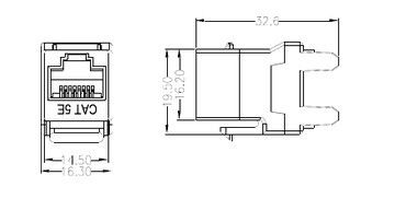 Cat.5E RJ45ネットワークの台形ジャッキのクローネ180の程度8P8Cのモジュラー ジャック高信頼できるYH7004